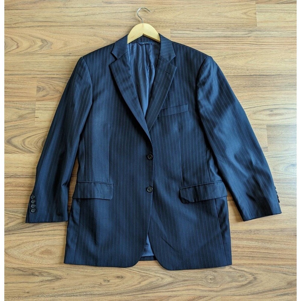 42R Brooks Brothers 1818 Madison Vitale Barberis Navy Suit Jacket Italy EUC